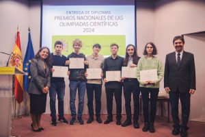 Grupo de Matemáticas en el acto de Olimpiadas Científicas 2024